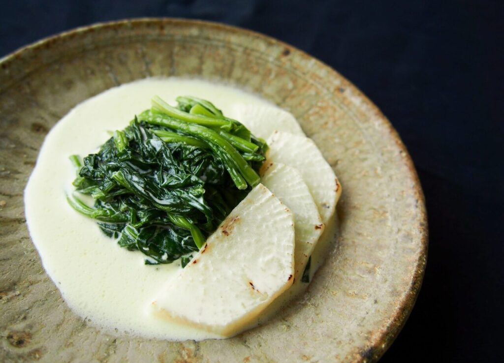 ほうれん草と大根のクリーム煮 坂ノ途中 ほうれん草と大根のクリーム煮 坂ノ途中