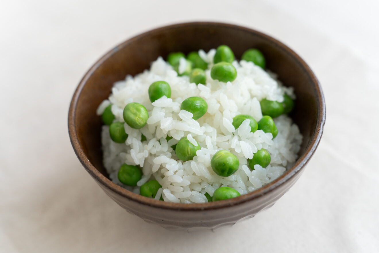 実エンドウの豆ごはん（グリーンピースごはん） | 坂ノ途中 | 100年先