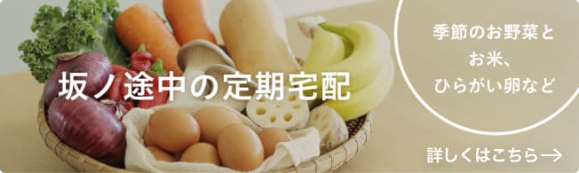 坂ノ途中の定期宅配 季節のお野菜とお米、ひらがい卵など